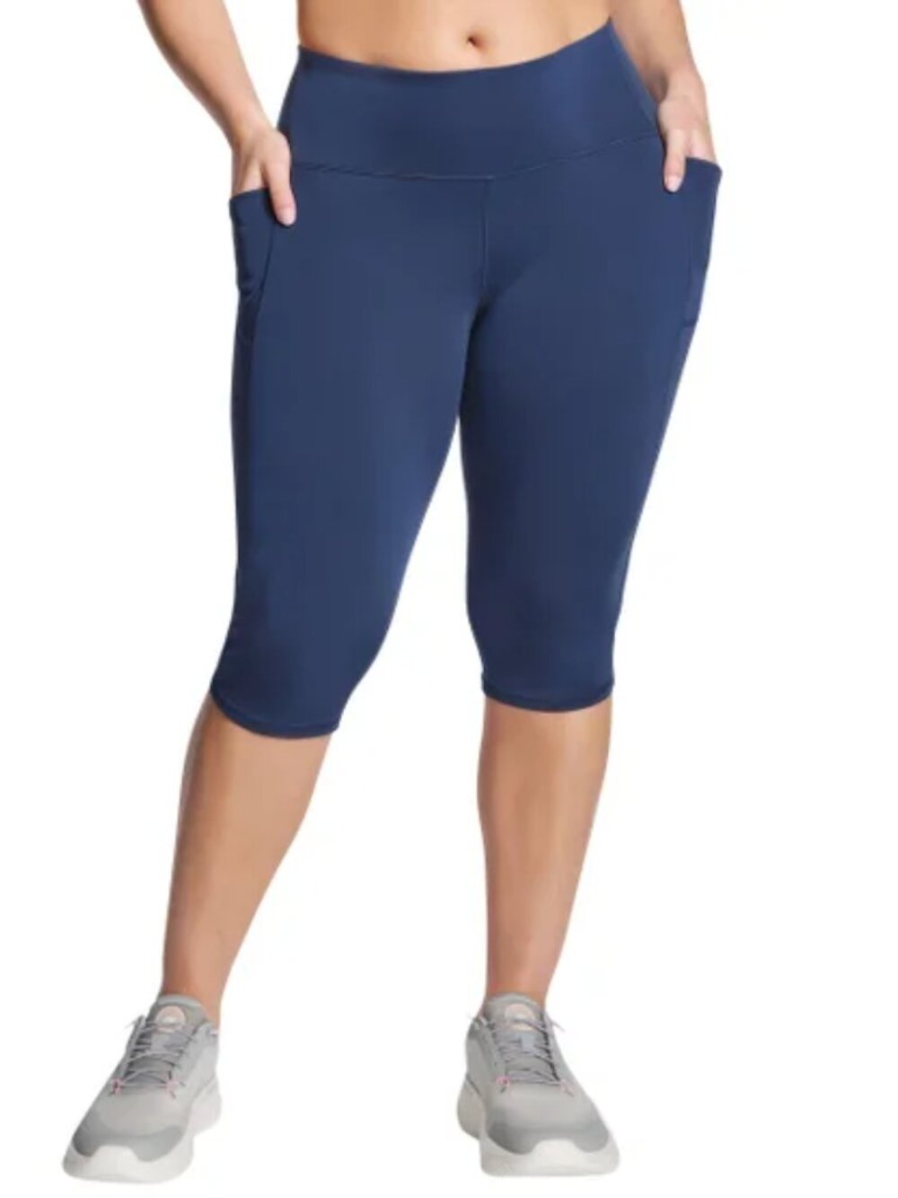 Skechers Capri Leggings | High Waisted Active | Athleisure | Navy | XL | NWT